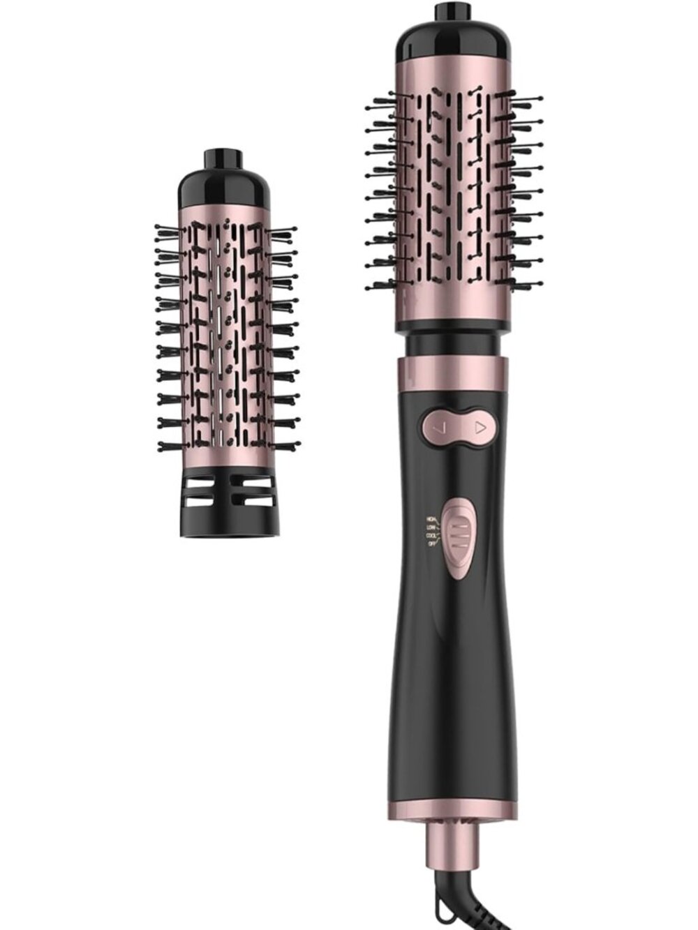 4-in-1 Rotating Hot Air Brush Styler & Hair Dryer - Spin & Style Effortlessly